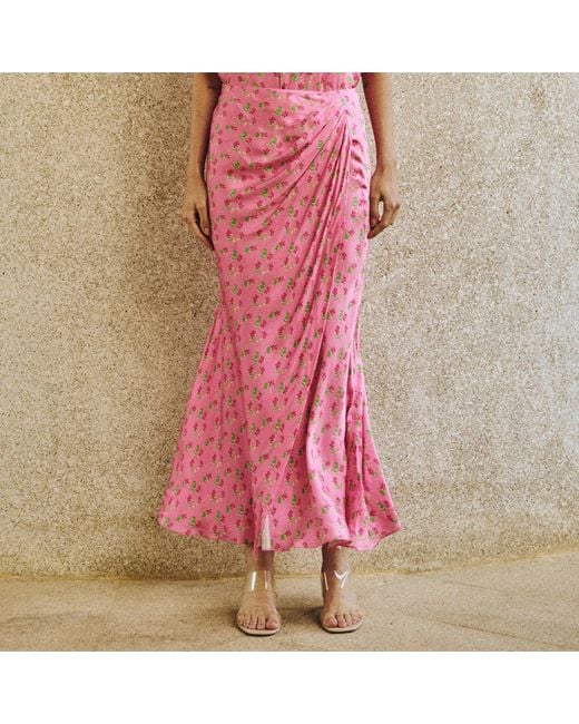 Lost Pattern Pink Beach Blossom Skirt