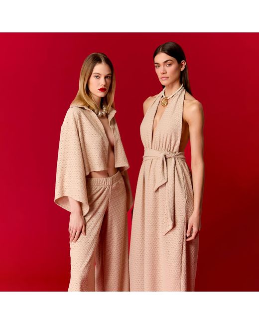 Nur Karaata Pink Neutrals Naomi Pant Shirt Set