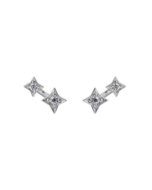 BLOOMTINE | Earth Angel HQ Metallic Illuminess Mini Sterling Shooting Star Studs