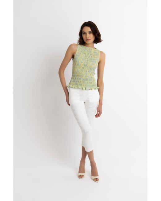 Amy Lynn Green Sonya Pure Cotton Check Top