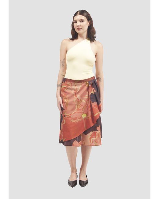 Manuela Cabrales Red Muscifera Silk & Skirt