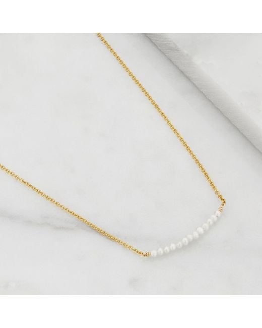 Lily & Roo Metallic Small Pearl Cluster Choker
