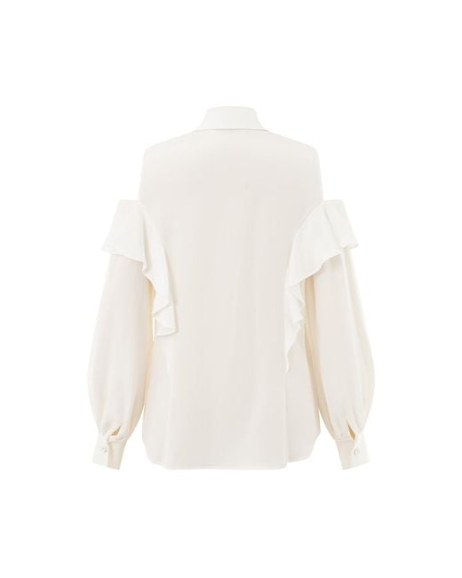 Emma Wallace White Drew Blouse