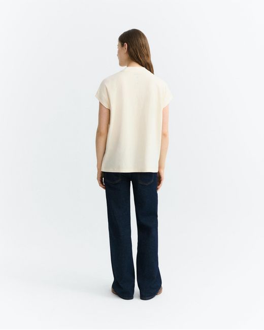 Thinking Mu Natural Embroidered Basket Volta T-Shirt
