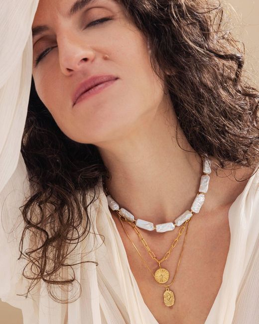 Kybele Studio White Baroque Pearl Necklace