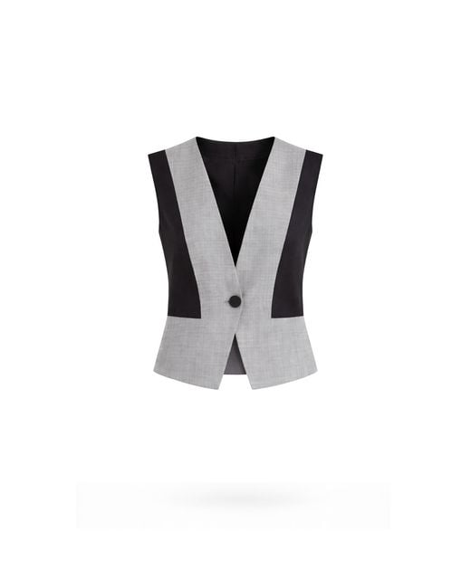 Lumina Eligma Black V Button Vest