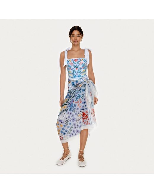 Jessie Zhao New York Blue Beach Sarong Wrap