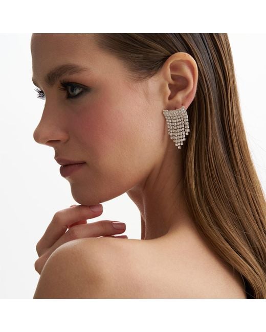 Maison De Gala White Eva Crystal Dangle Earring
