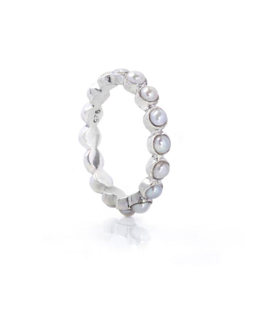 The Jewellery Store London Metallic Pearl Gemstones Band