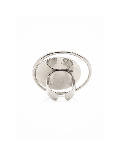 Jaredjamin Metallic Large Peacock Eye Ring
