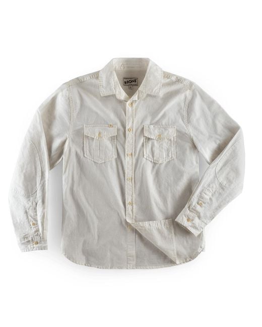 &SONS Trading Co Metallic Coast Long Sleeve Shirt Off for men