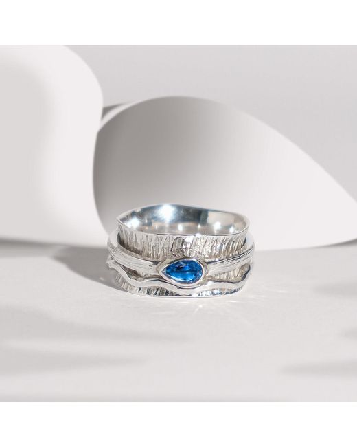 Charlotte's Web Jewellery White Nature Ocean Spinning Ring