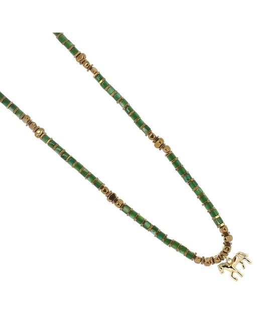 Ebru Jewelry Metallic Free Spirit Horse Charm Choker Necklace