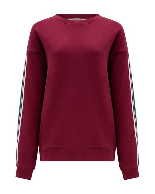 Sugarhill Red Magda Sweatshirt Oxblood Stripe