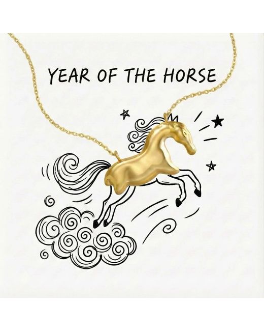 Ormiro Metallic Vogelherd Horse Necklace