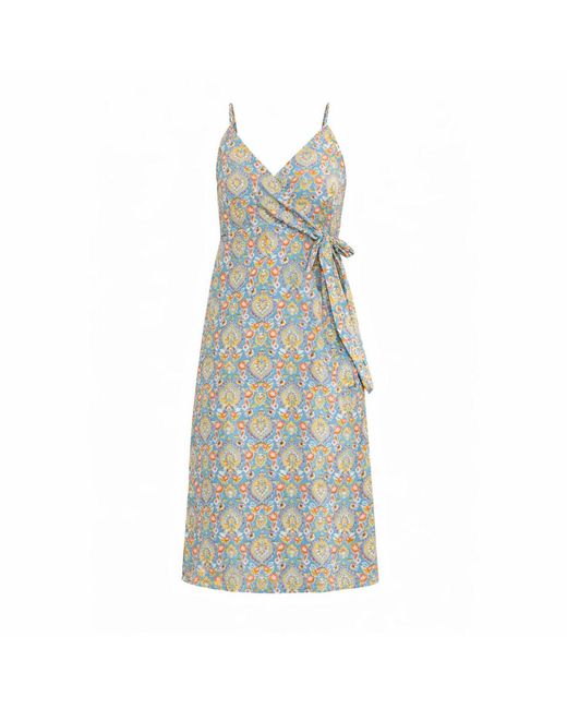 House of Gl Orange Oraya Cotton Side-Tie Midi Dress