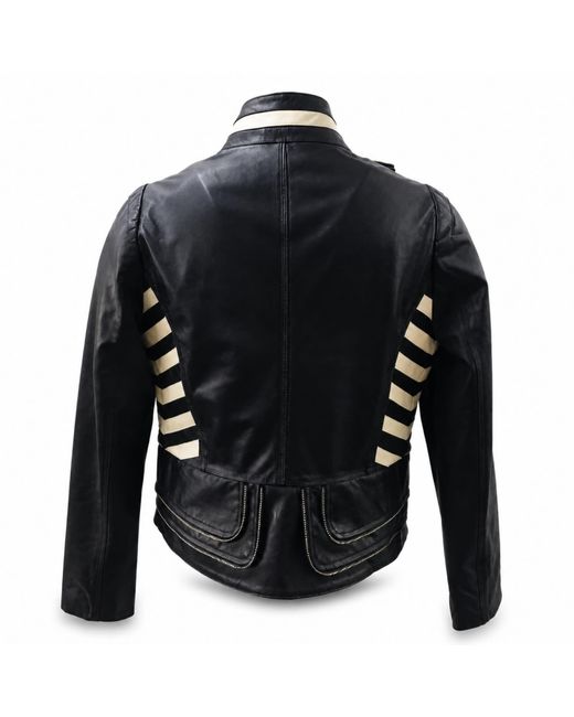 Zasta Studio Black Flower Biker Leather Jacket