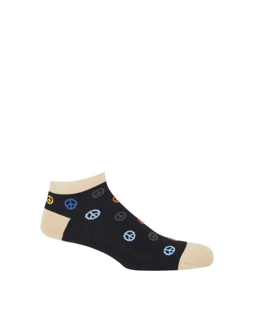 Peper Harow - Made in England Blue Peace Luxury Crew & Trainer Socks Bundle for men