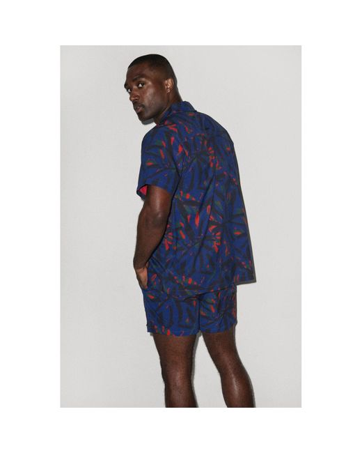 Playaluxe Blue Palm Cabana Shirt for men