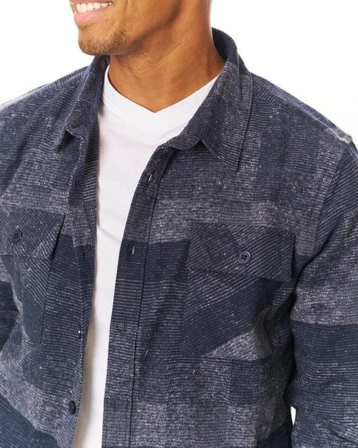 Vustra Blue Neutrals Cinder Shacket for men