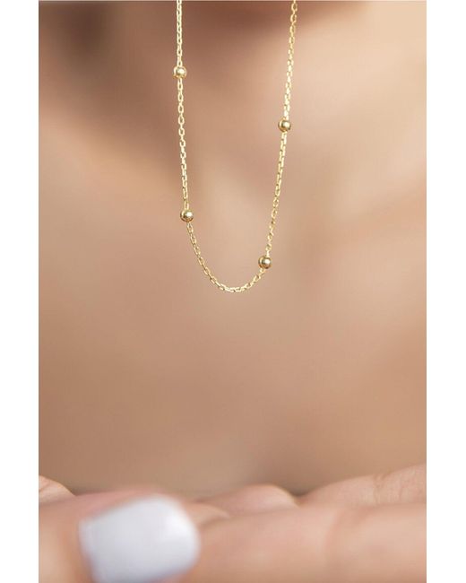 Spero London Metallic Bead Chain Sterling Satellite Necklace
