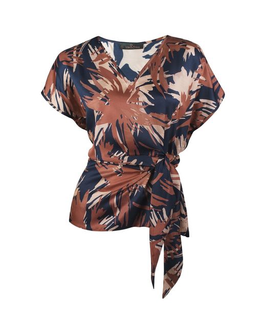 Me & Thee Black Hooray Henry Printed Silk Viscose Top