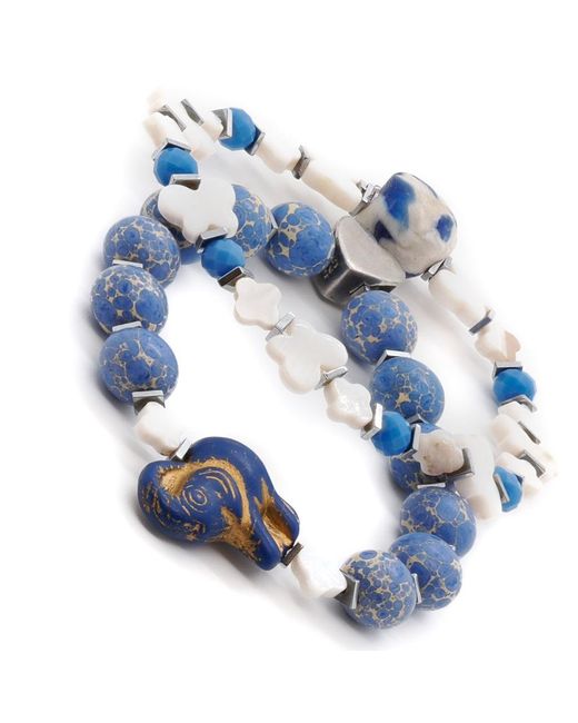 Ebru Jewelry Blue Wish Your Dreams Bracelet Set