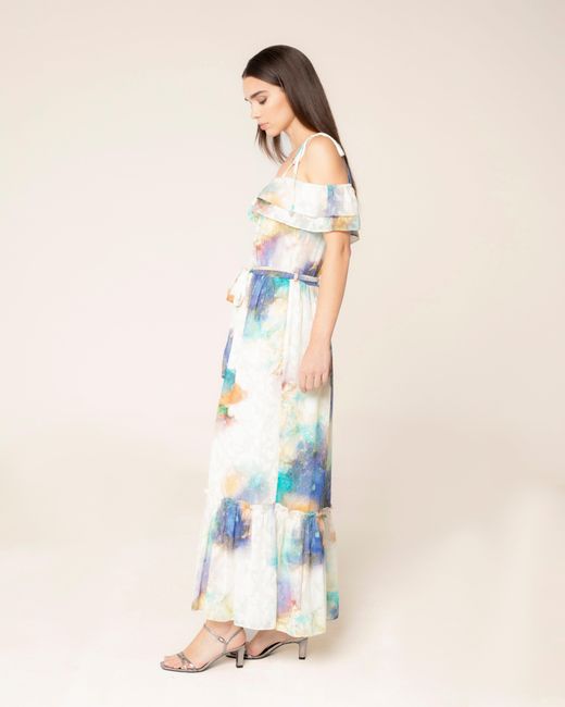Niza Blue Off-Shoulder Dress Hawaii