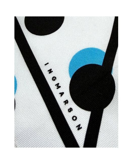 INGMARSON Black Polka Dot Twilly Neck Scarf