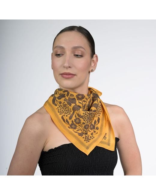 Silk&Soul Metallic Bird Scarf