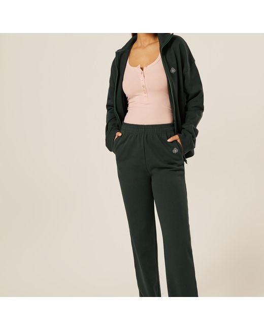 Be Athletica Green Varsity Athletica Wide-Leg Pants