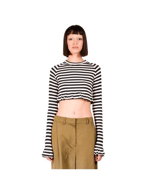 Ioana Ciolacu Black Clipper Crop Top
