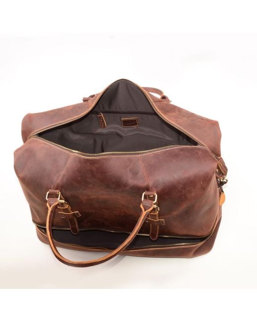 Touri Black Genuine Leather Weekender With Outerwear Compartment for men