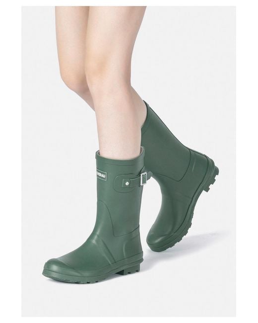 EverAu Australia Green Penguin Mid-Calf Gumboots