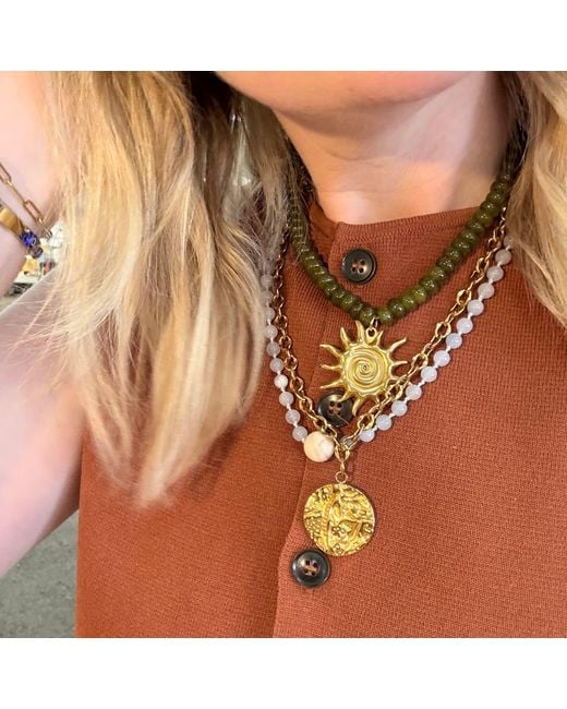 A Weathered Penny Metallic Toren Necklace