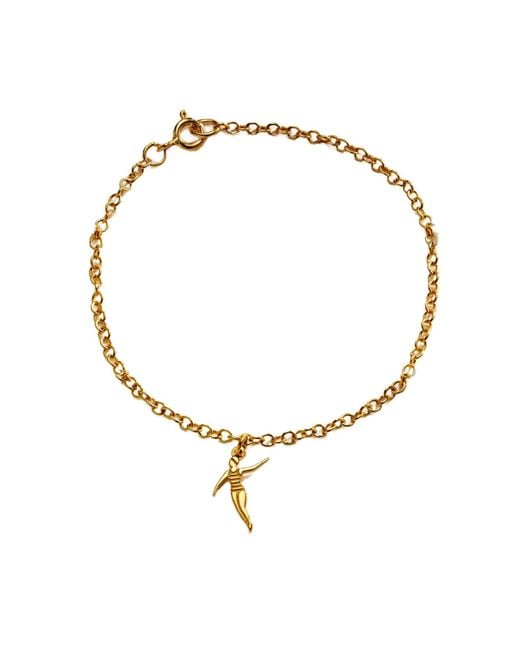 Posh Totty Designs Metallic Plated Swimmer Dinky Charm Bracelet