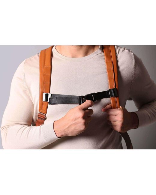 Harber London Brown City Backpack for men