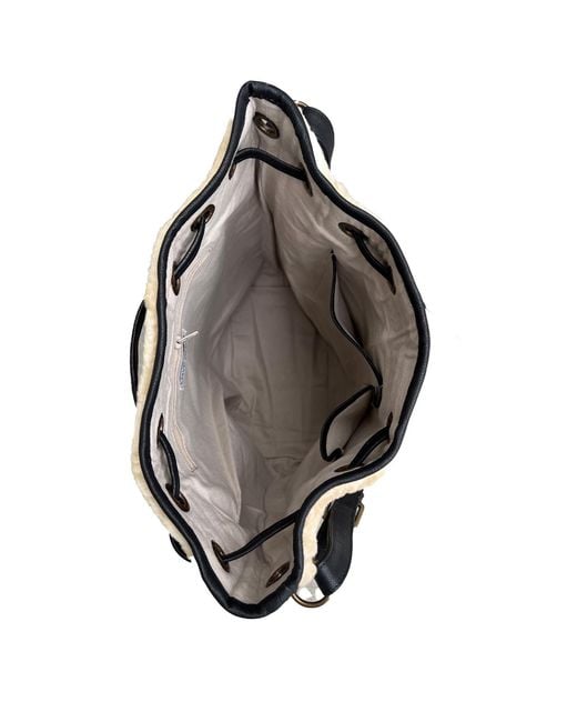 tirillm Metallic Neutrals Luna Bucket Bag