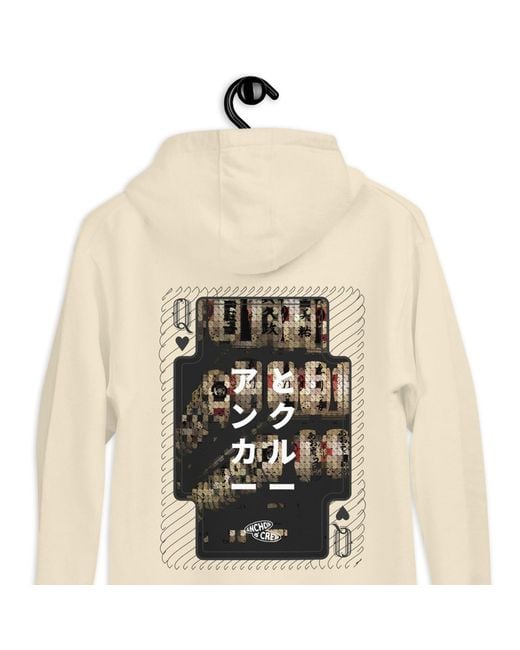 Anchor and Crew White Neutrals Bone One Japan Gurafiku Cotton Blend Hoodie for men