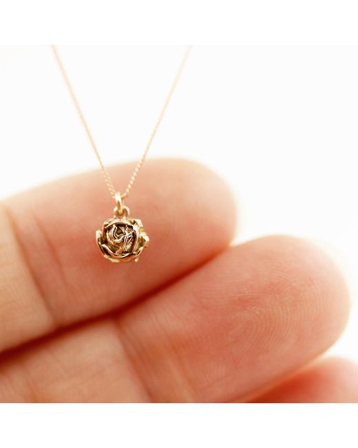 Lee Renee Metallic Rose Necklace – Rose Gold