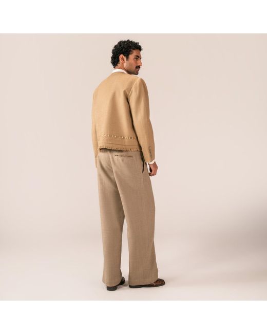 Collected Xx Natural Neutrals Pashmina Pleated Trouser for men