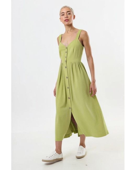 Louche Green Clover Linen Mix Sundress