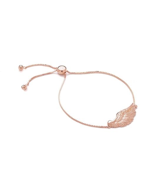 Seven Saints Metallic Angel Wing Bolo Friendship Bracelet, Over Sterling