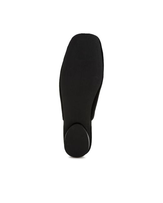 Rag & Co Black Bounzi Soft Suede Leather Slingback Sandals