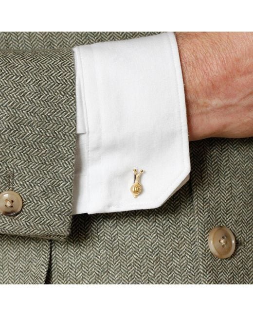 Lee Renee Metallic Baby Snail Cufflinks – for men