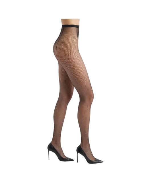 HIGH HEEL JUNGLE by KATHRYN EISMAN Natural Daisy Crystal Fishnet Tights