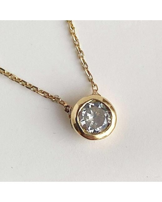 Lily Flo Jewellery Metallic Aurora Diamond Solitaire Necklace