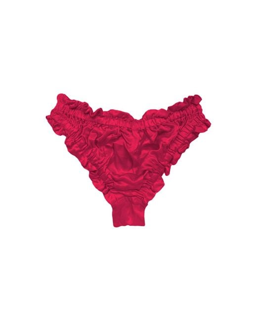 CREASE Purple Silk Scalloped Briefs