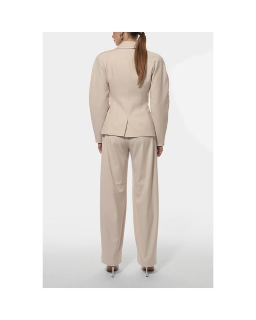 AGGI by HALEWSKI Natural Neutrals Rovena Sheer Dew Blazer