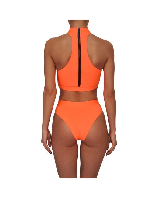 Noire Swimwear Neon Orange Bahamas Top